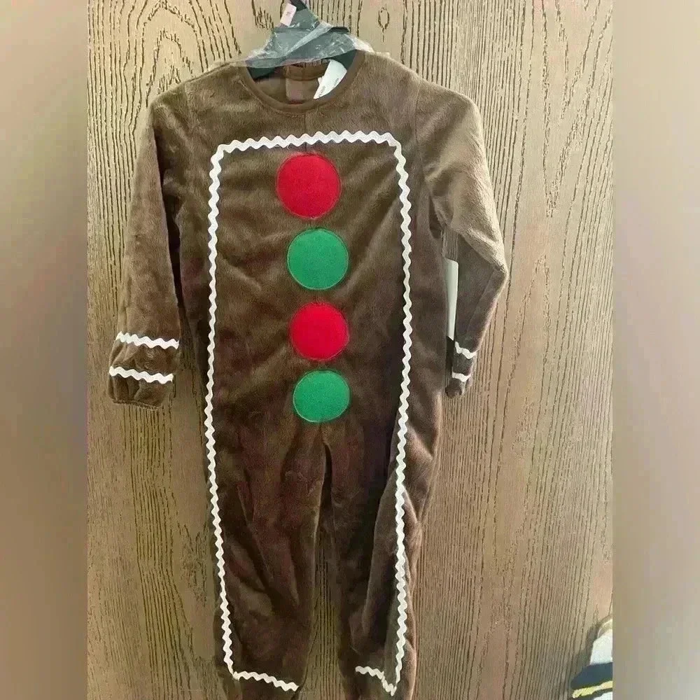 Christmas Holiday Child Gingerbread Costume Size Toddler 1-2 yrs old NWT